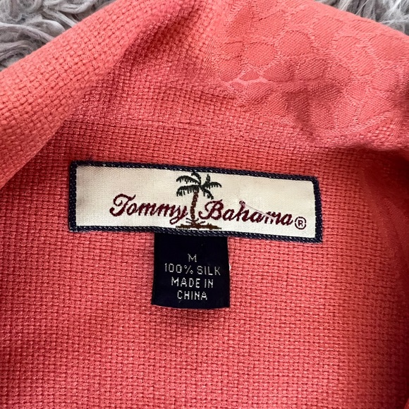 Tommy Bahama Men’s Button Down Isles Silk Camp orange Size M - Picture 12 of 13